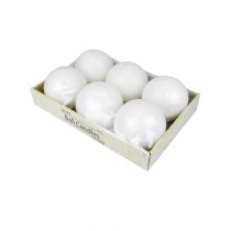 3" White Citronella Ball Candles (6pc/Box)