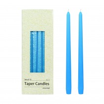 12 Inch Light Blue Taper Candles (144pcs/Case) Bulk