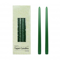 12 Inch Hunter Green Taper Candles (1 Dozen)
