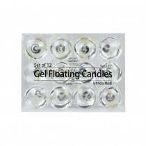 1.75 Inch Clear Gel Floating Candles (12pc/Box)