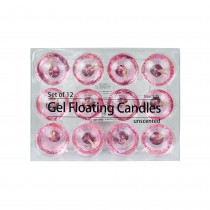 1.75 Inch Clear Light Rose Gel Floating Candles (144pcs/Case) Bulk