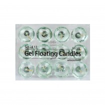 1.75 Inch Clear Aqua Gel Floating Candles (12pc/Box)