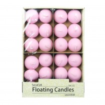 1 3/4 Inch Pink Floating Candles (24pc/Box)