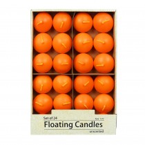 1 3/4 Inch Orange Floating Candles (144pcs/Case) Bulk