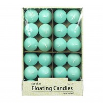 1 3/4 Inch Aqua Floating Candles (24pc/Box)