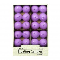 1 3/4 Inch Purple Floating Candles (24pc/Box)