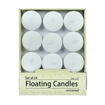 2 1/4 Inch White Floating Candles (96pcs/Case) Bulk