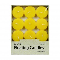 2 1/4 Inch Yellow Floating Candles (288pcs/Case) Bulk