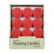 2 1/4 Inch Ruby Red Floating Candles (288pcs/Case) Bulk