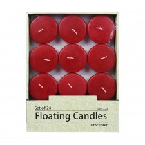 2 1/4 Inch Red Floating Candles (96pcs/Case) Bulk