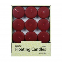 2 1/4 Inch Burgundy Floating Candles (288pcs/Case) Bulk