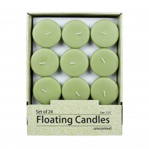 2 1/4 Inch Sage Green Floating Candles (96pcs/Case) Bulk
