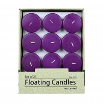 2 1/4 Inch Purple Floating Candles (24pc/Box)