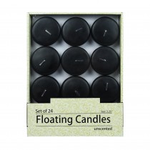2 1/4 Inch Black Floating Candles (96pcs/Case) Bulk