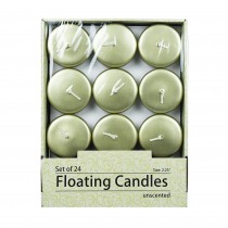 2 1/4 Inch Metallic Gold Floating Candles (24pc/Box)