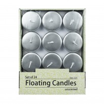 2 1/4 Inch Metallic Silver Floating Candles (288pcs/Case) Bulk
