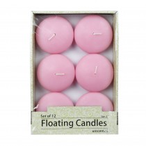 3 Inch Light Rose Floating Candles (72pcs/Case) Bulk