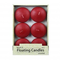 3 Inch Red Floating Candles (72pcs/Case) Bulk