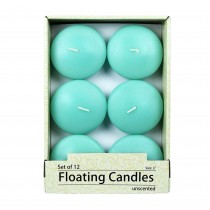 3 Inch Aqua Floating Candles (144pcs/Case) Bulk