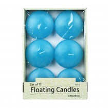 3 Inch Turquoise Floating Candles (144pcs/Case) Bulk