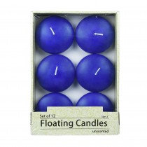 3 Inch Blue Floating Candles (12pc/Box)