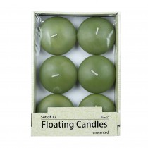 3 Inch Sage Green Floating Candles (72pcs/Case) Bulk