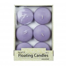 3 Inch Lavender Floating Candles (12pc/Box)