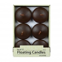 3 Inch Brown Floating Candles (144pcs/Case) Bulk