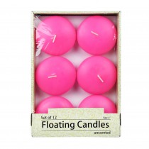 3 Inch Hot Pink Floating Candles (144pcs/Case) Bulk
