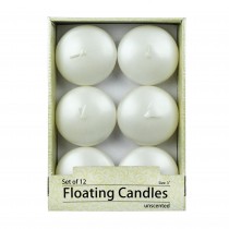 3 Inch Pearl White Floating Candles (144pcs/Case) Bulk