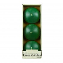 4 Inch Hunter Green Floating Candles (24pcs/Case) Bulk