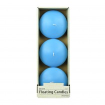 4 Inch Turquoise Floating Candles (24pcs/Case) Bulk