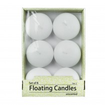 3 Inch White Floating Candles (72pc/Cases)