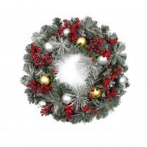 26 inch Christmas Wreath with Red Berries
