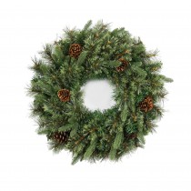 24 inch Christmas Wreath with Pine Needles