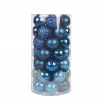 48Pk Christmas Ornament- Blue