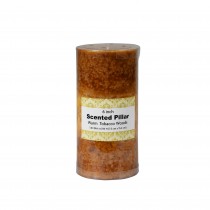 3 x 6 Inch Tritone Orange/Rust Scented Pillar Candle