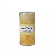 3 x 6 Inch Tritone WHT/CRM Scented Pillar Candle