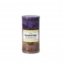 3 x 6 Inch Purple Sand Scented Pillar Candle