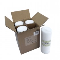 3 x 8  Inch White Pillar Candles - Set of 4