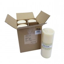 3 x 8 Inch Ivory Pillar Candles - Set of 4