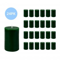 2 x 3 Inch Hunter Green Pillar Candle (24pcs/Case) Bulk