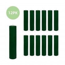 2 x 9 Inch Hunter Green Pillar Candle (12pcs/Case) Bulk
