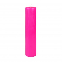 2 x 9 Inch Hot Pink Pillar Candle