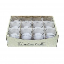 Lavender Round Glass Votive Candles (12pc/Box)
