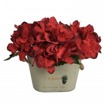 9 Inch Hydrangea with wooden Pot