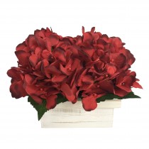6.5 Inch Hydrangea with wooden pot