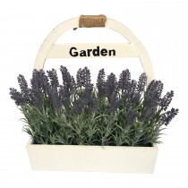 16.5 Inch Lavender Wooden Pot
