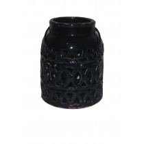 CERAMIC CANDLE HOLDER WITH IRON