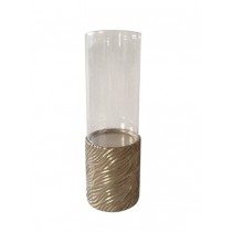 CERAMIC CANDLE HOLER GOLD